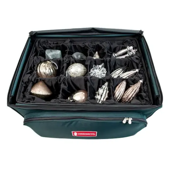 TreeKeeper Christmas Ornament Storage Box with Adjustable Dividers {5}