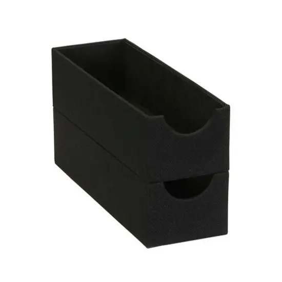 Household Essentials Narrow Drawer Organizers, 2ct. Black {6}