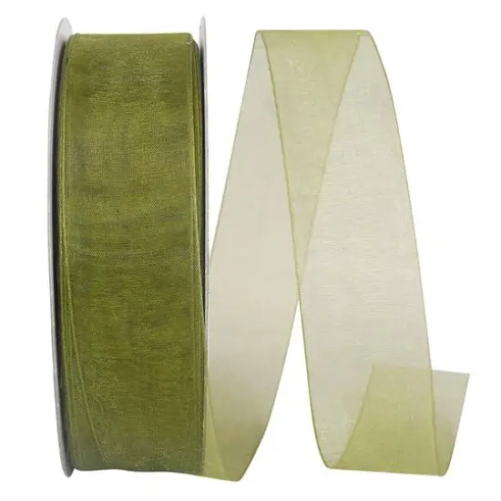 JAM Paper 1.5" x 100yd. Sheer Chiffon Mono Ribbon Aqua {2}