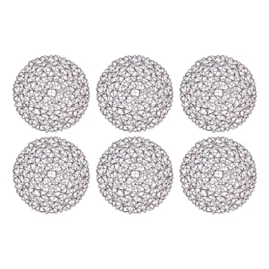 DII&reg; Eggplant Woven Paper Round Placemat (Set of 6) {1}