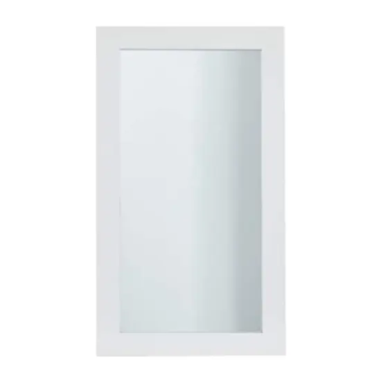 White Wood Contemporary Wall Mirror 24" x 42" {1}