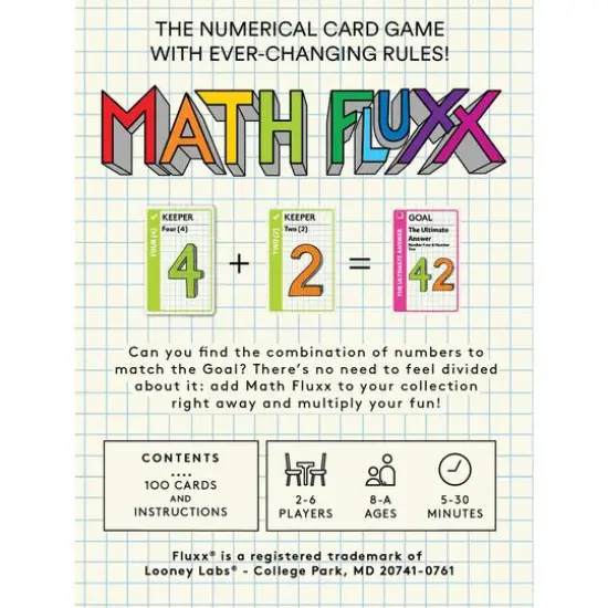 Looney Labs Math Fluxx&reg; Card Game {5}