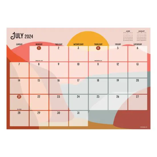 TF Publishing 2024-2025 Medium Landscapes Desk Pad Calendar {1}