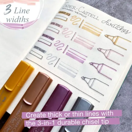Faber-Castell&reg; Textliner 8 Color Metallic Highlighters {5}
