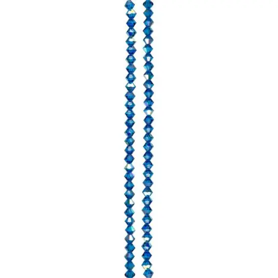 Preciosa Glass Crystal Bicone Beads, 4mm by Bead Landing&trade; Capri Blue AB {4}