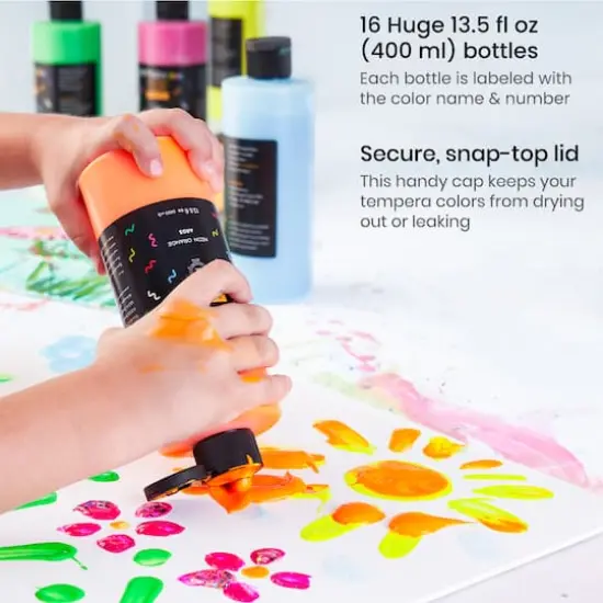 Arteza&reg; 16 Color Kids Tempera Paint Set {4}