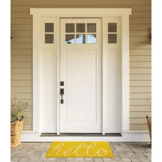 DII&reg; Yellow Hello Doormat {5}