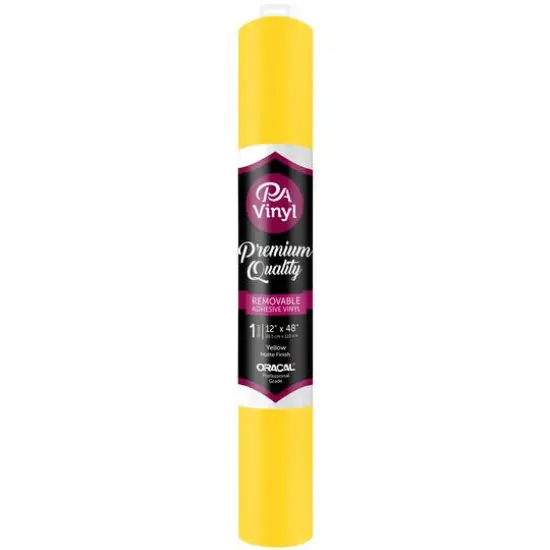 PA Vinyl Matte Removable Adhesive Vinyl Yellow {1}