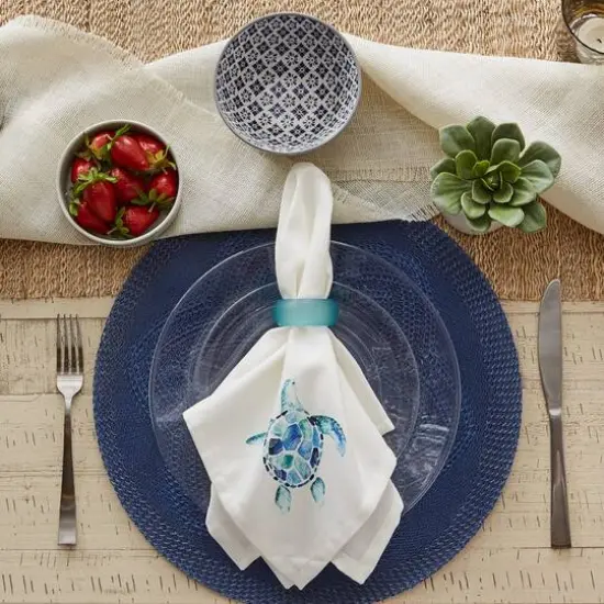 DII&reg; Turquoise Turtle Cloth Dinner Napkins, 6ct. {8}