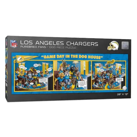 NFL Game Day in the Dog House 1,000 Piece Puzzle Los Angeles Chargers {1}