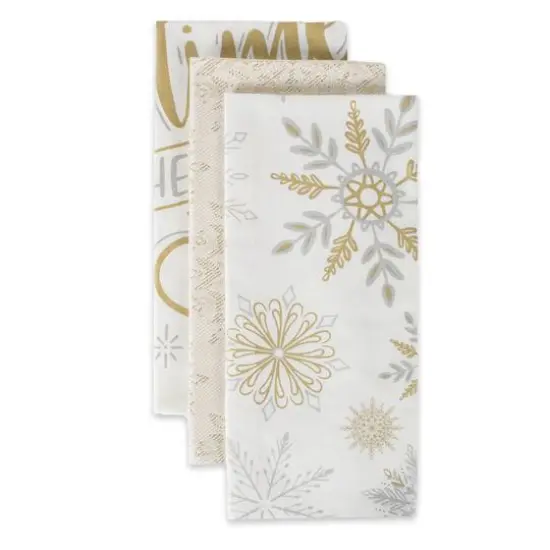 DII&reg; Assorted Winter Sparkle Dishtowel Set {7}