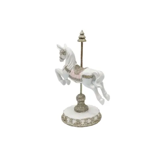 7.75" White & Gold Carousel Unicorn Tabletop D&eacute;cor by Ashland&reg; {3}