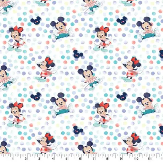 Disney&reg; Mickey & Minnie Polka Dot Cotton Fabric {4}