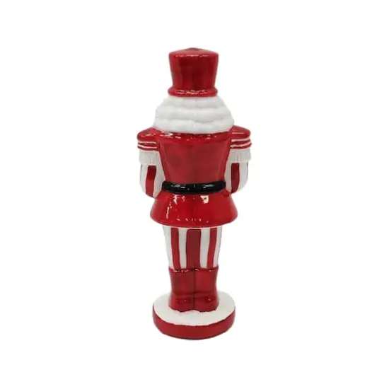 9.5" Red & White Peppermint & Drum Glass Nutcracker by Ashland&reg; {4}