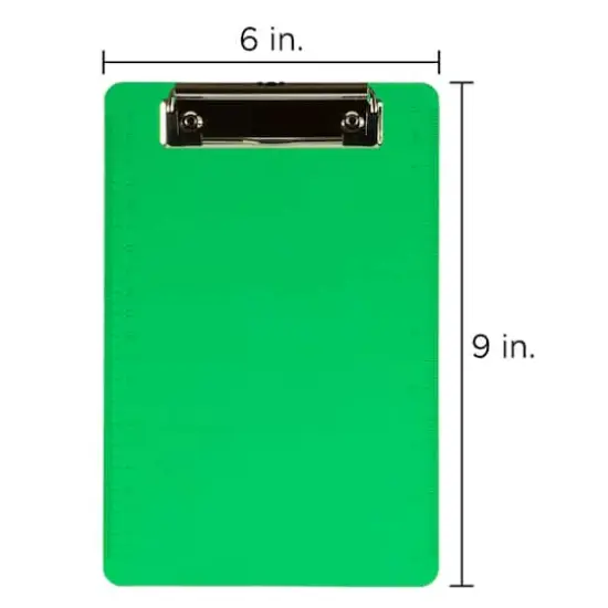 JAM Paper Mini Plastic Memo Clipboards, 12ct. Green {6}