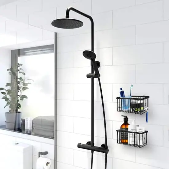 10" SunnyPoint Aluminum Rectangle Basket, 2ct. Black {5}