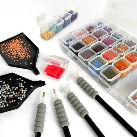 ArtSkills&reg; Brilliant Art Beach Sunset Stretched Canvas Diamond Painting Kit {6}