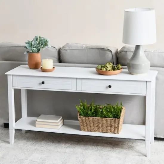 Hello Honey&reg; Pleasantville White Console Table with 2 Drawers {3}