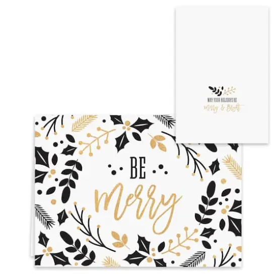 Hortense B. Hewitt Co. Black and Faux Gold Holiday Cards {4}
