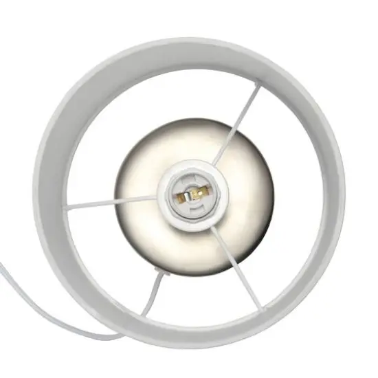 Simple Designs Two Toned Basics Table Lamp Off White/Silver {7}