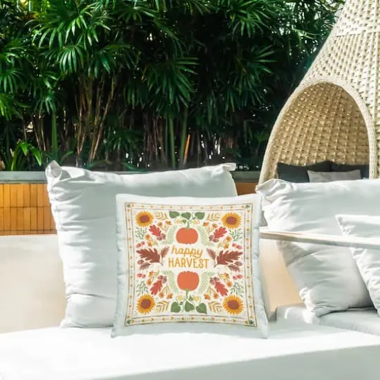 Stupell Industries Happy Harvest Pattern Outdoor Printed Pillow {3}