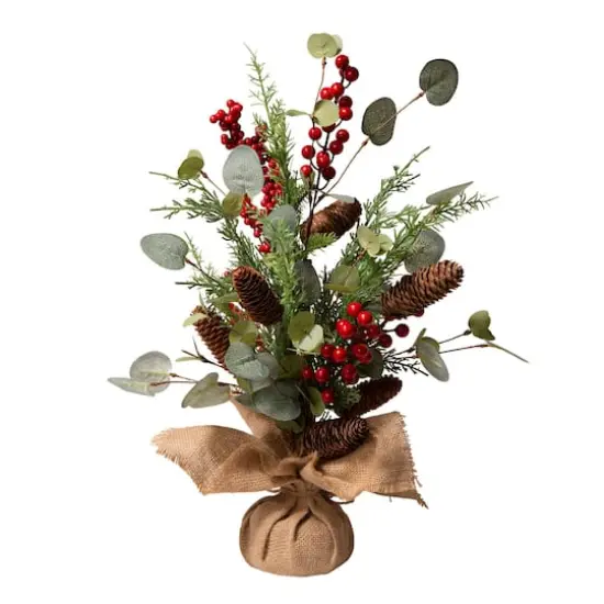 Glitzhome&reg; Christmas Pine, Eucalyptus & Berry Tree {1}