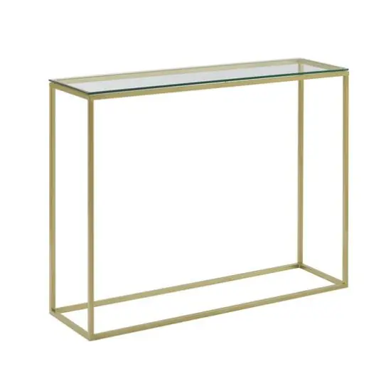 Walker Edison 42" Glass & Gold Open Box Entry Table {1}