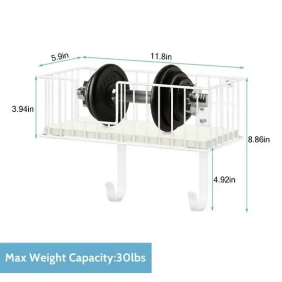 NEX™ White Wall-Mounted T-Leg and Y-Leg Ironing Board Holder {3}