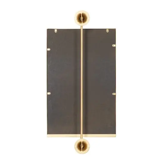 28" Rectangle Wood Wall Mirror Gold {6}