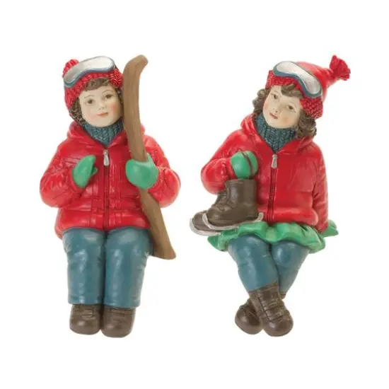 Holiday Children Shelf Sitter with Skis & Skates Set {1}