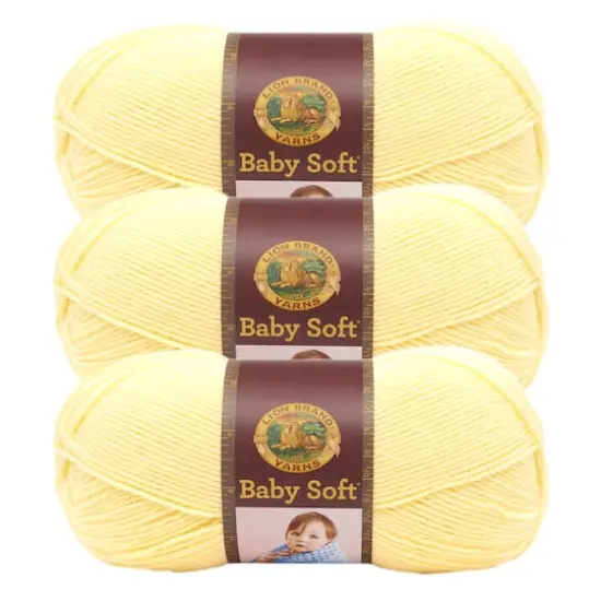 3 Pack Lion Brand&reg; Baby Soft&reg; Yarn Lemonade {1}