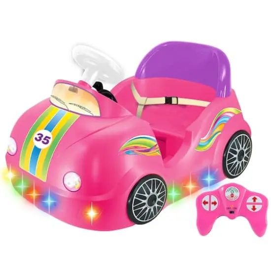 Kiddieland Pink Rainbow Powered Bumper Car {1}