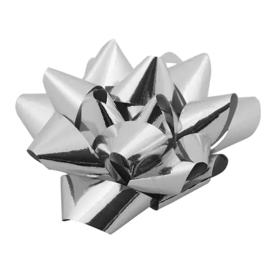 JAM Paper 3.5" Silver Gift Bow, 12ct. {3}