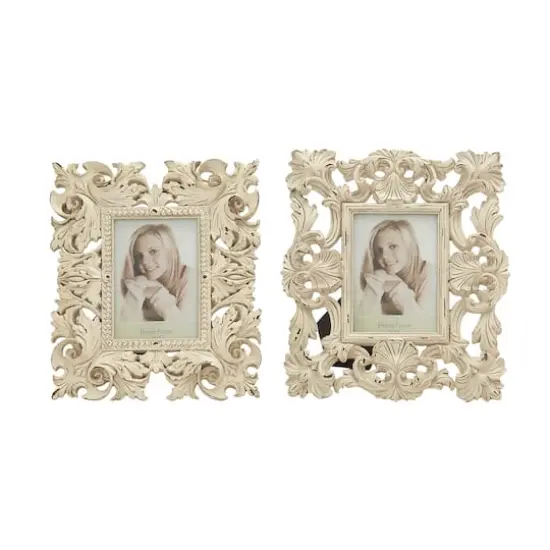 2 Pack White Polystone Traditional 9" x 11" Frames {1}