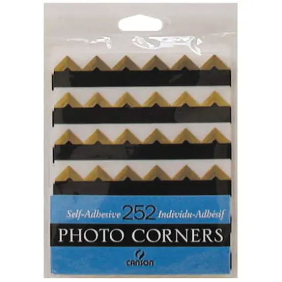 Canson&reg; Self-Adhesive Photo Corners, 252ct. Gold {1}