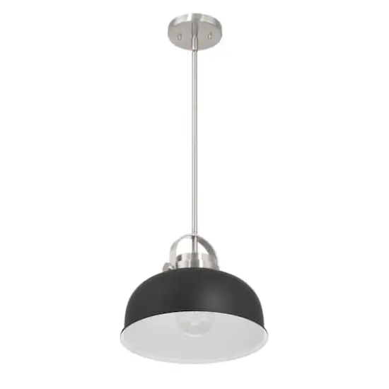 Hello Honey® Arte Black & Nickel Industrial Metal 2-Tone Ceiling Light {1}