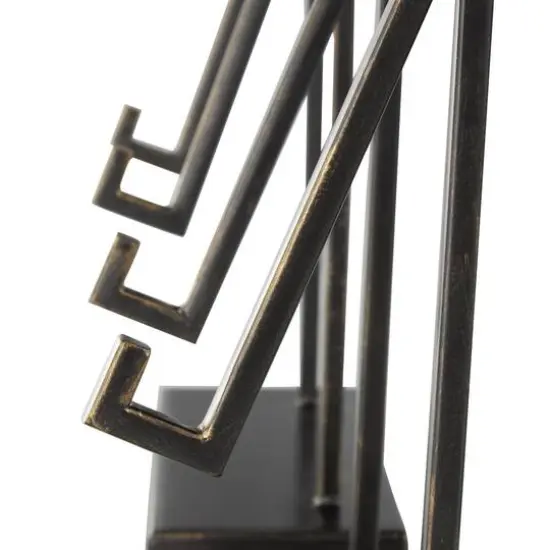 Black Metal Modern Abstract Easel Set {9}