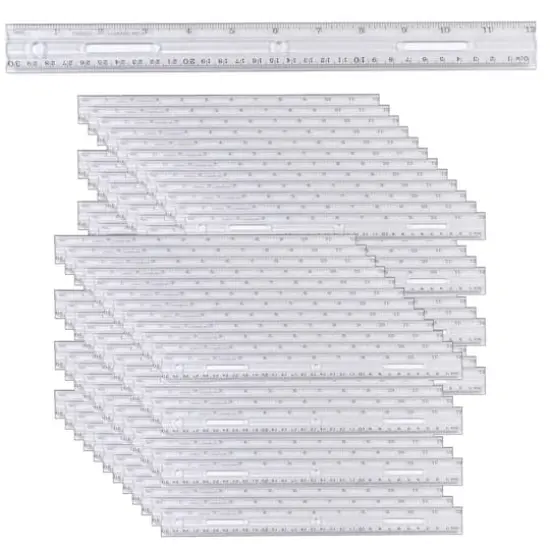 Charles Leonard Clear 12" Plastic Ruler, 48ct. {1}