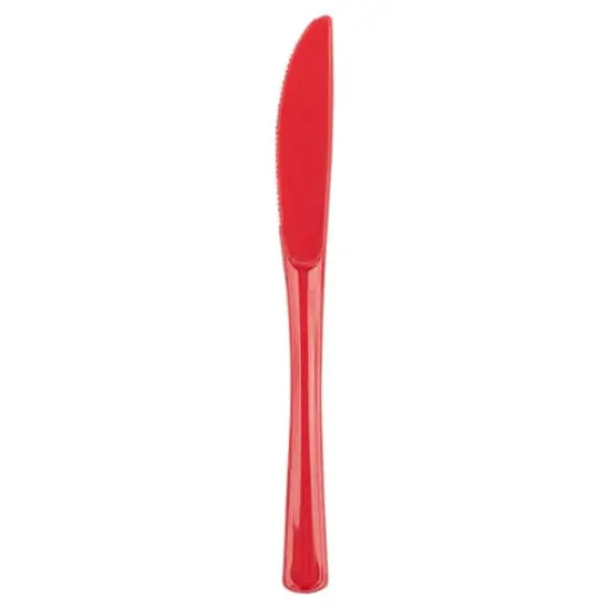 JAM Paper Premium Utensils Plastic Knives Party Pack, 48ct. Red {1}