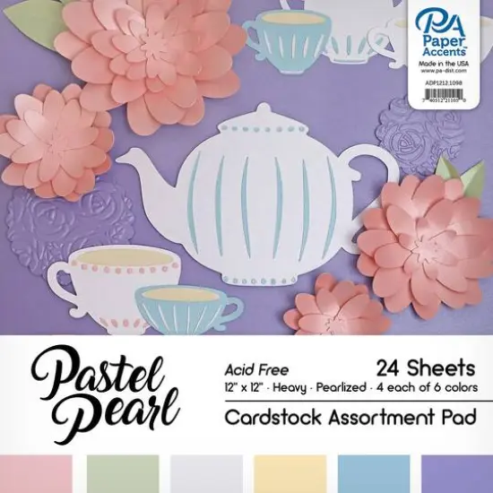 PA Paper™ Accents Pastel Pearl Heavyweight Cardstock Paper Pad, 12" x 12" {1}