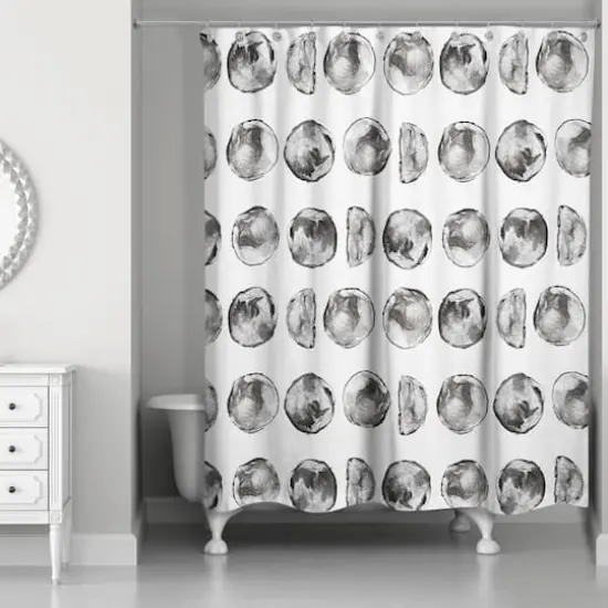 Moon Phases Pattern 71" x 74" Shower Curtain {3}
