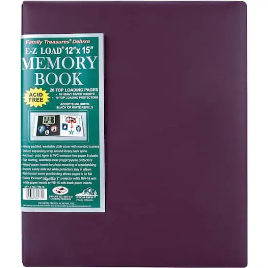 Pioneer&reg; Family Treasures&reg; Deluxe Fabric Post Bound Album, 12" x 15" Rich Bordeaux {1}
