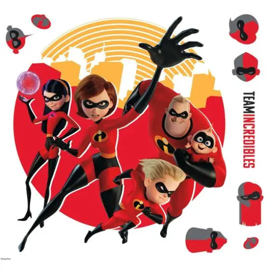 RoomMates Incredibles 2 Peel & Stick Giant Wall Decals {3}