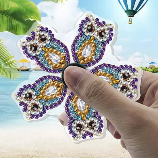 Sparkly Selections Owl Fidget Spinner Diamond Painting {1}
