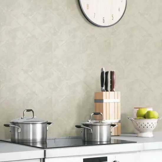 RoomMates Reclaimed Tin Diamond Peel & Stick Wallpaper Taupe {5}