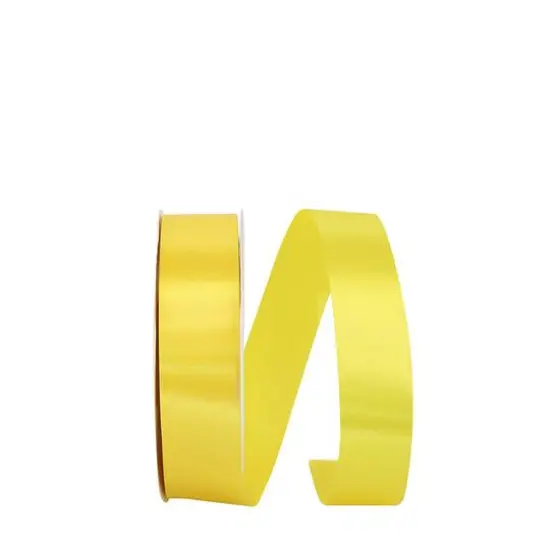 JAM Paper 3/8" x 100yd. Single Face Satin Allure Ribbon Daffodil {1}