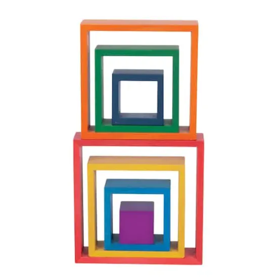 TickiT&reg; Wooden Rainbow Architect Squares {5}