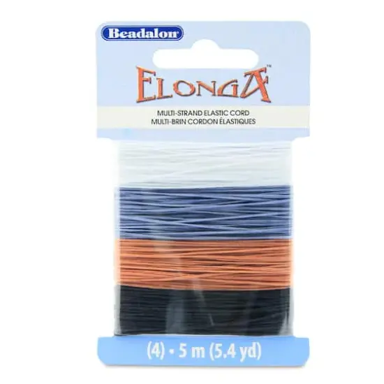 Beadalon&reg; Elonga&trade; 0.7mm Colored Stretch Cord Black/Brown/Gray/Clear {1}