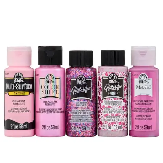 FolkArt&reg; Best Pink Metallic Acrylic Color Set {1}