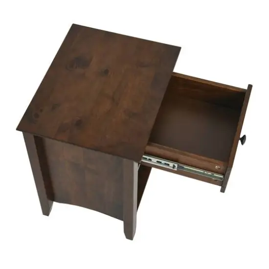 Hello Honey® 22" Walnut Finish Shaker Wood Farmhouse Nightstand {5}